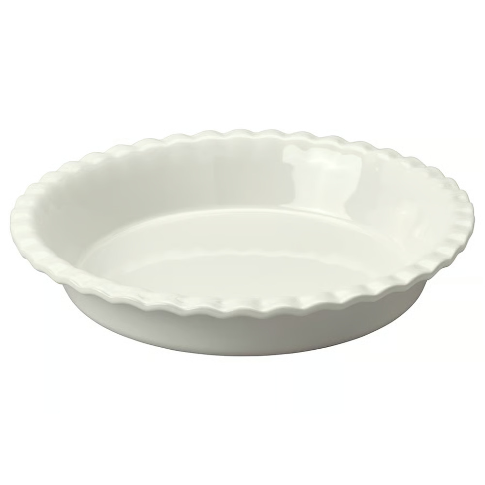 IKEA HÖSTAGILLE HOSTAGILLE Pie Plate, Off-White, 13" (806.002.63) NEW